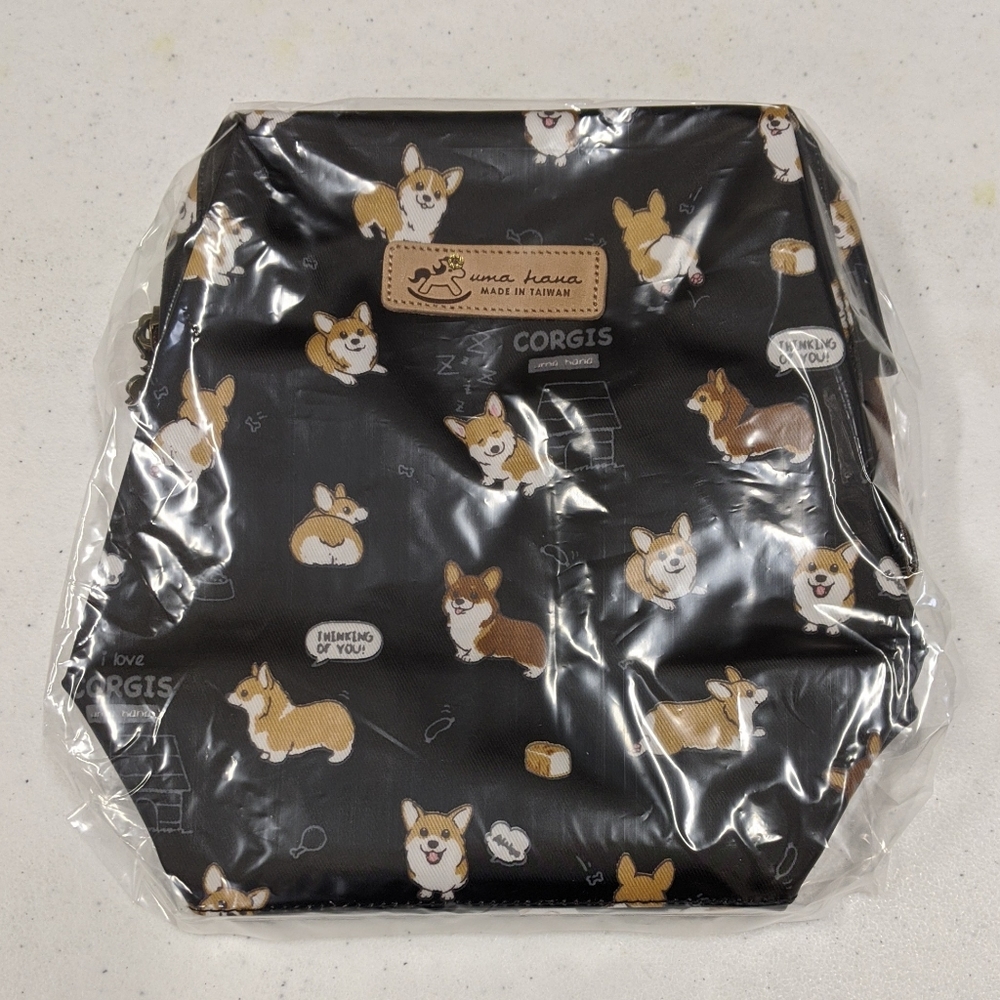 Waterproof Corgi Large Opening Makeup Cosmetic Bag - Picture 8 of 15
